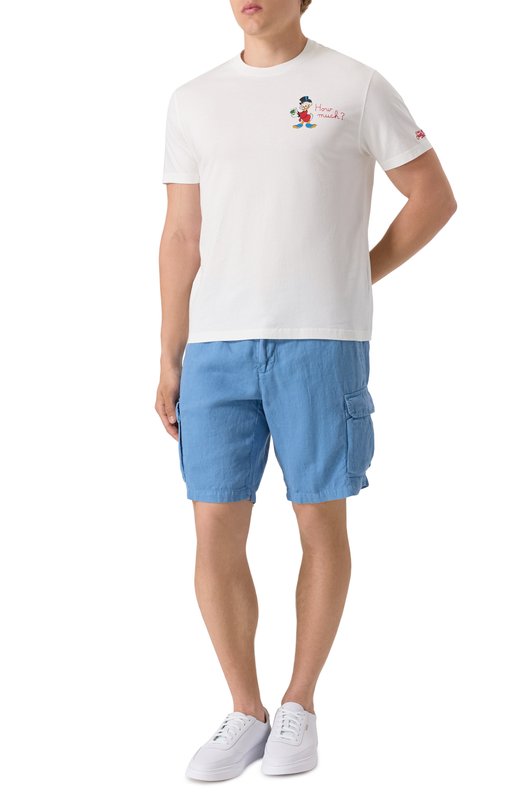 Хлопковая футболка MC2 Saint Barth STBM TSHIRT MAN/04815F Белый  STBM TSHIRT MAN/04815F Фото 2
