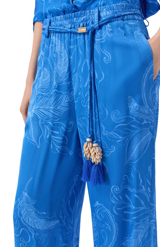 Атласные брюки Poupette St Barth WPFR26QVYRFU Голубой  WPFR26QVYRFU Фото 5