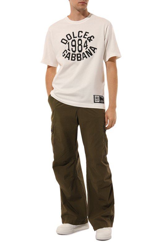 Хлопковая футболка Dolce & Gabbana G8PN9T/G7NSM Белый  G8PN9T/G7NSM Фото 2