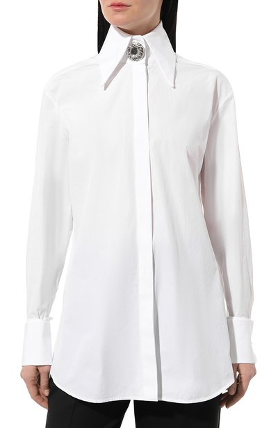 Хлопковая рубашка BALMAIN, арт. BF0HS291CE48, фото 3