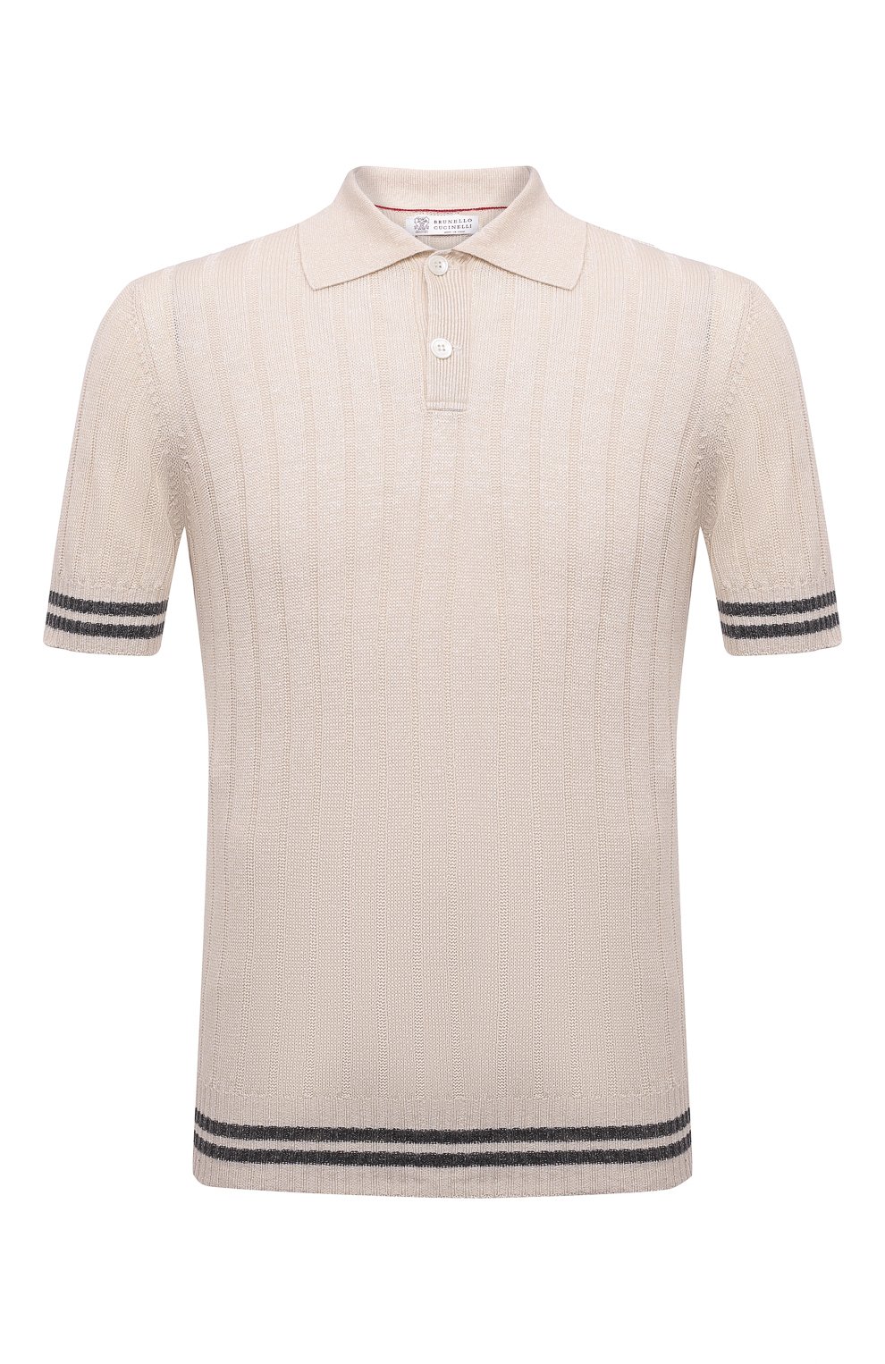 Поло изо льна и хлопка BRUNELLO CUCINELLI, арт. M2L703305, фото 1