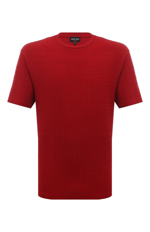 Футболка из вискозы и кашемира Giorgio Armani 3DSM71/SJGUZ Красный 3DSM71/SJGUZ