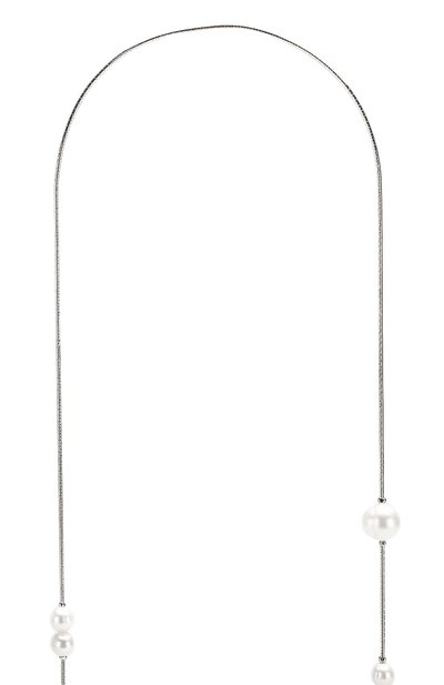 Цепочка для очков FRAME CHAIN серебряного цвета по цене 16850 руб., арт. DR0P PEARL WHITE, фото 3 Цепочка для очков FRAME CHAIN, арт. DR0P PEARL WHITE, фото 3