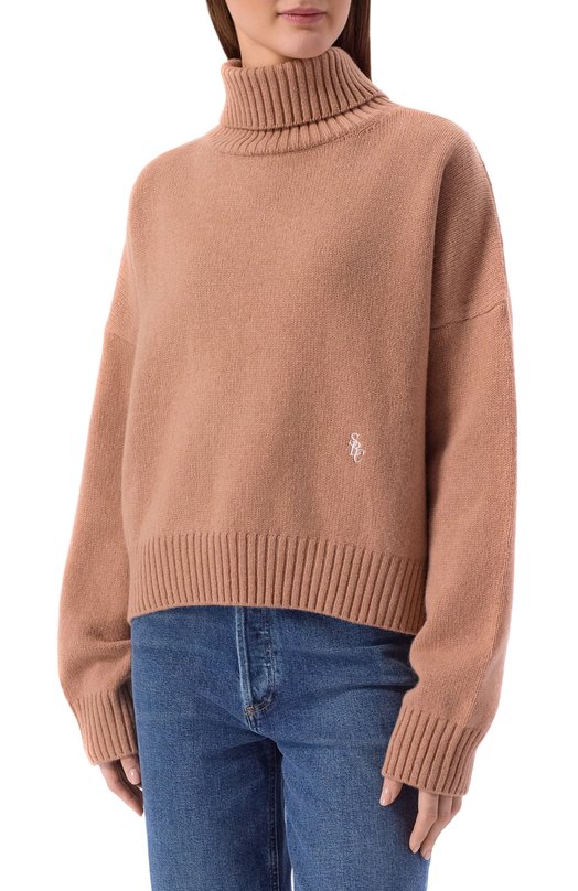 Шерстяной свитер Sporty and Rich WS06465302BE02 Бежевый  WS06465302BE02 Фото 3