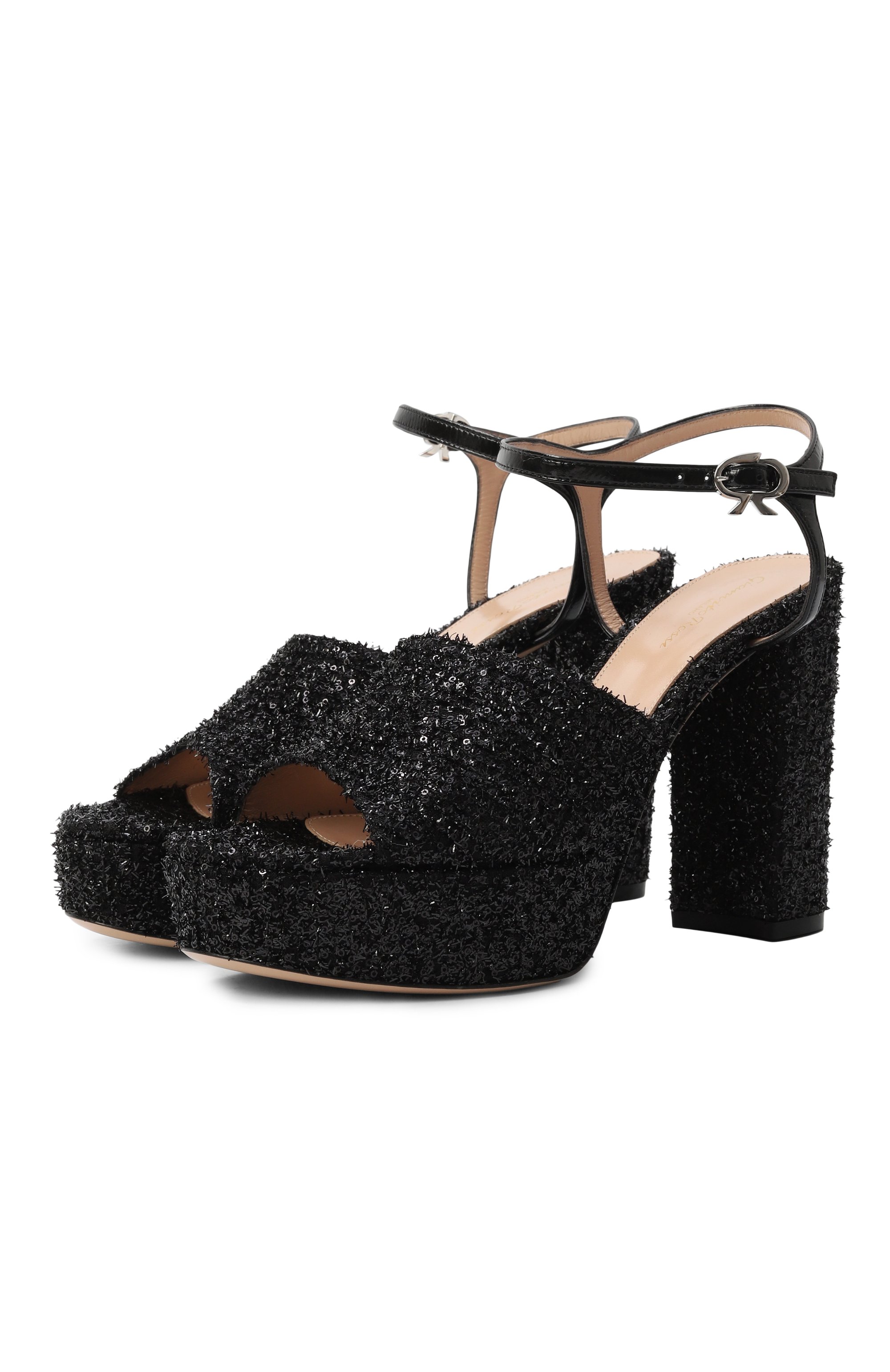 Текстильные босонож�ки lumiere nuit 115 GIANVITO ROSSI, арт. G32657.70RIC.LMNNENE, фото 1