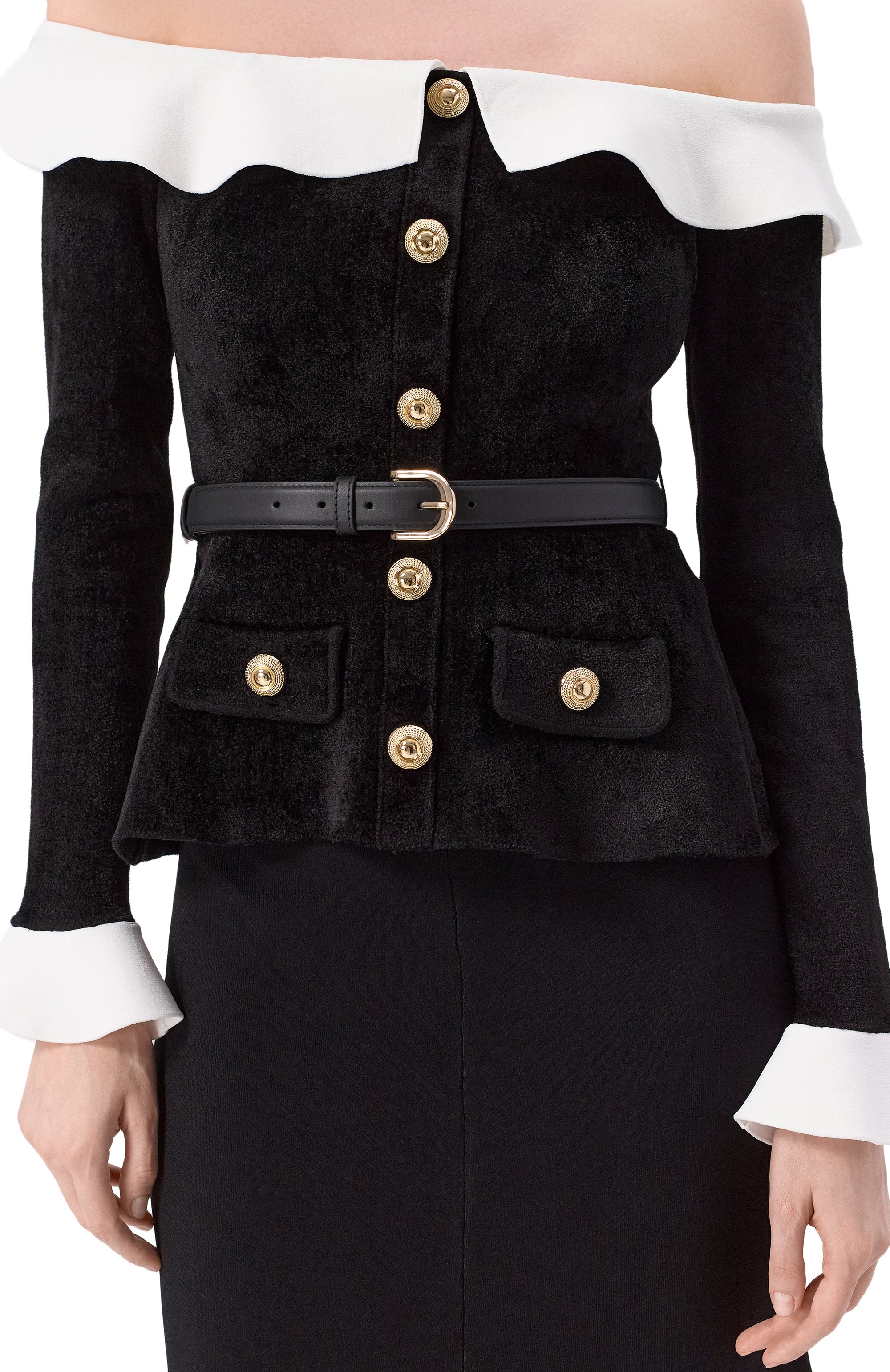 Комбинированное платье SELF-PORTRAIT, арт. RS25085MA, фото 5