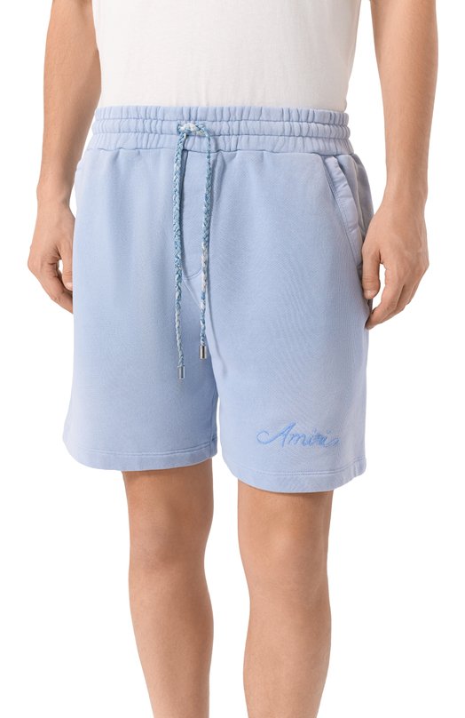 Хлопковые шорты Amiri AMJYSH1044 Голубой  AMJYSH1044 Фото 3