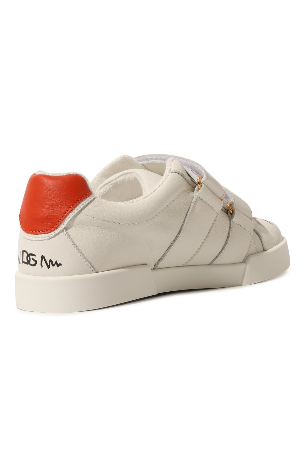 Кожаные кеды DOLCE & GABBANA белого цвета по цене 42550 руб., арт. D11158/AP884/37-39, фото 3 Кожаные кеды DOLCE & GABBANA, арт. D11158/AP884/37-39, фото 3