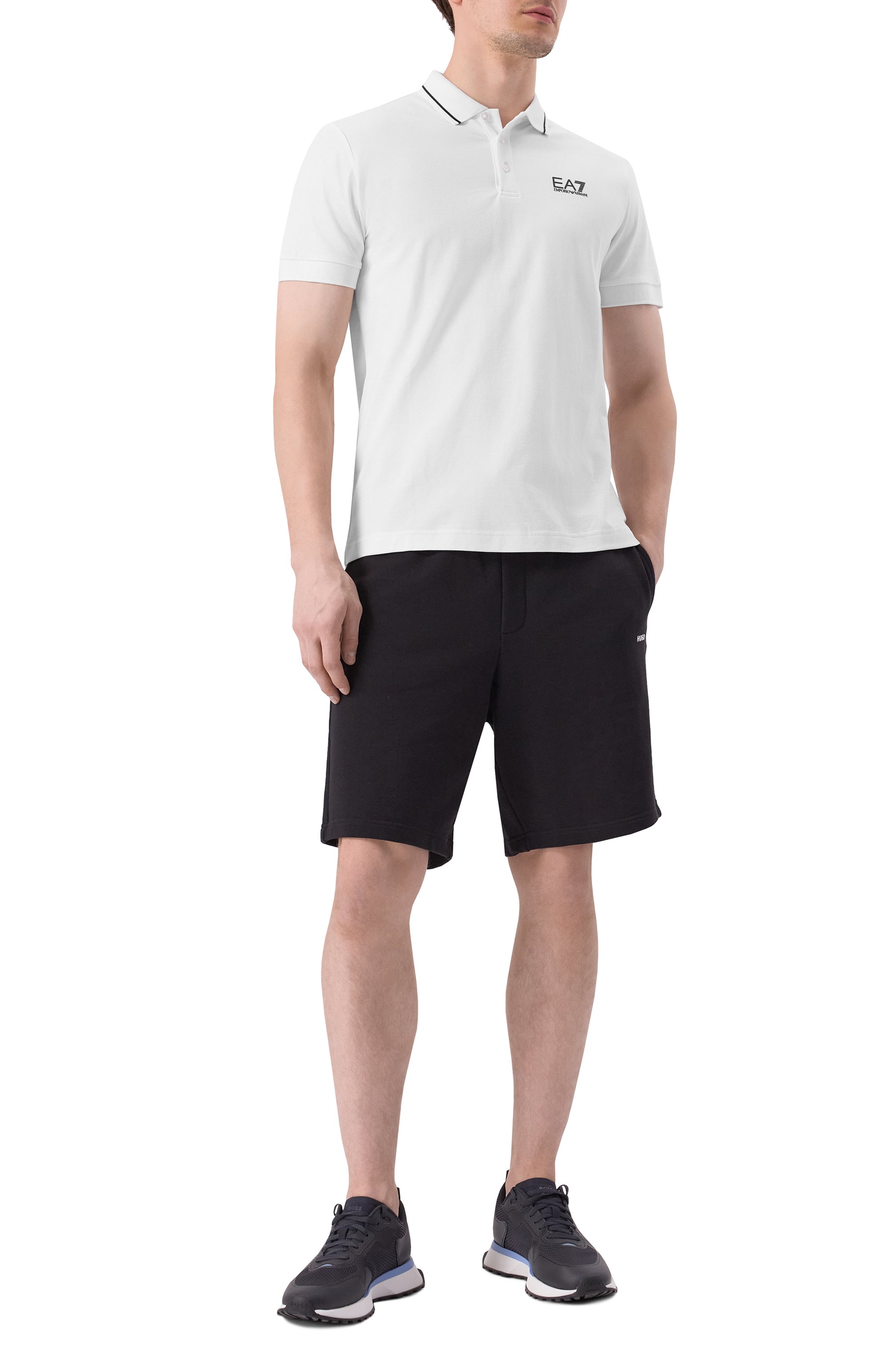 Хлопковое поло EA7, арт. 8NPF16/PJVUZ, фото 2