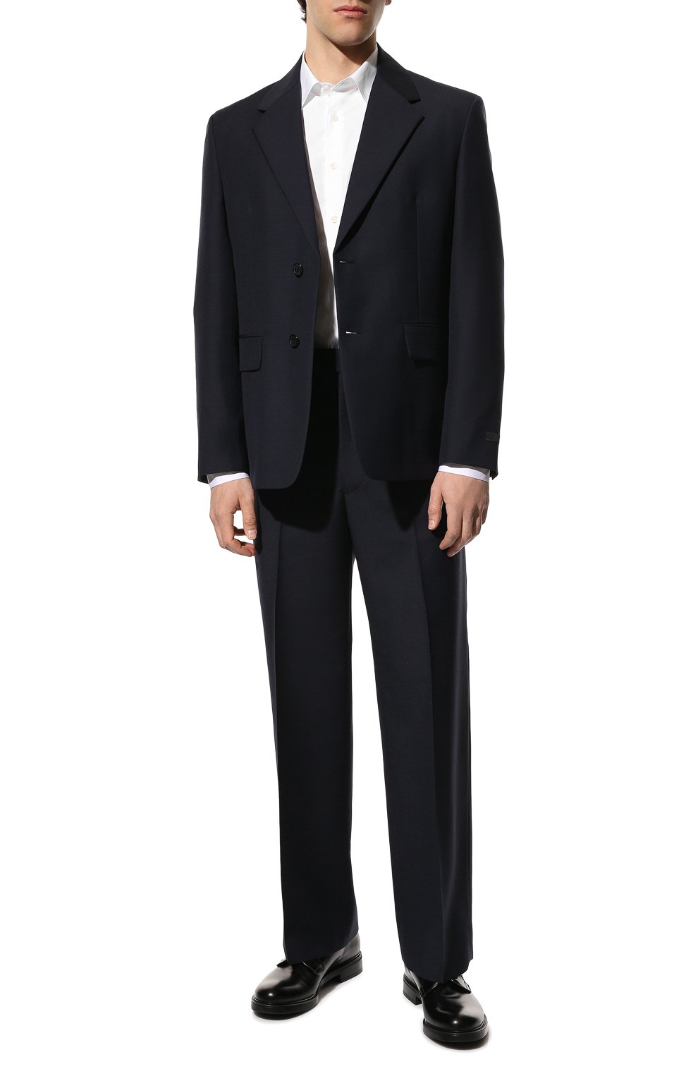 Кожаные дерби PRADA черного цвета по цене 92000 руб., арт. 2EG394-B4L-F0002-G000, фото 2 Кожаные дерби PRADA, арт. 2EG394-B4L-F0002-G000, фото 2