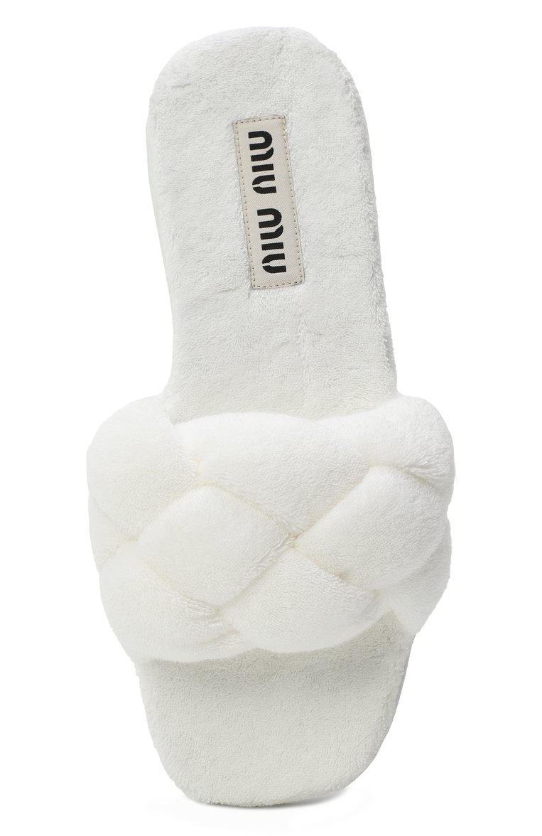 Текстильные шлепанцы MIU MIU, арт. 5XX543-H39-F0009, фото 4