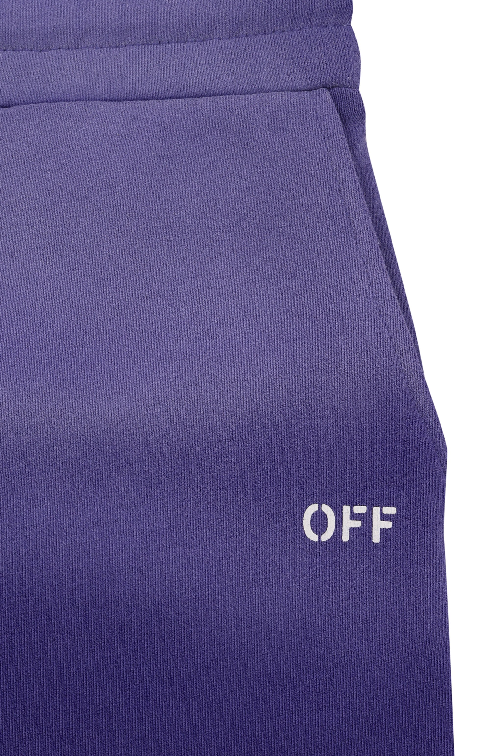 Хлопковые шорты OFF-WHITE фиолетового цвета по цене 25250 руб., арт. 0GCI001S25FLE002/12+, фото 3 Хлопковые шорты OFF-WHITE, арт. 0GCI001S25FLE002/12+, фото 3