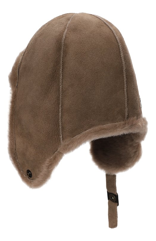 Шапка-ушанка из овчины Petit Nord Бежевый, фото 2