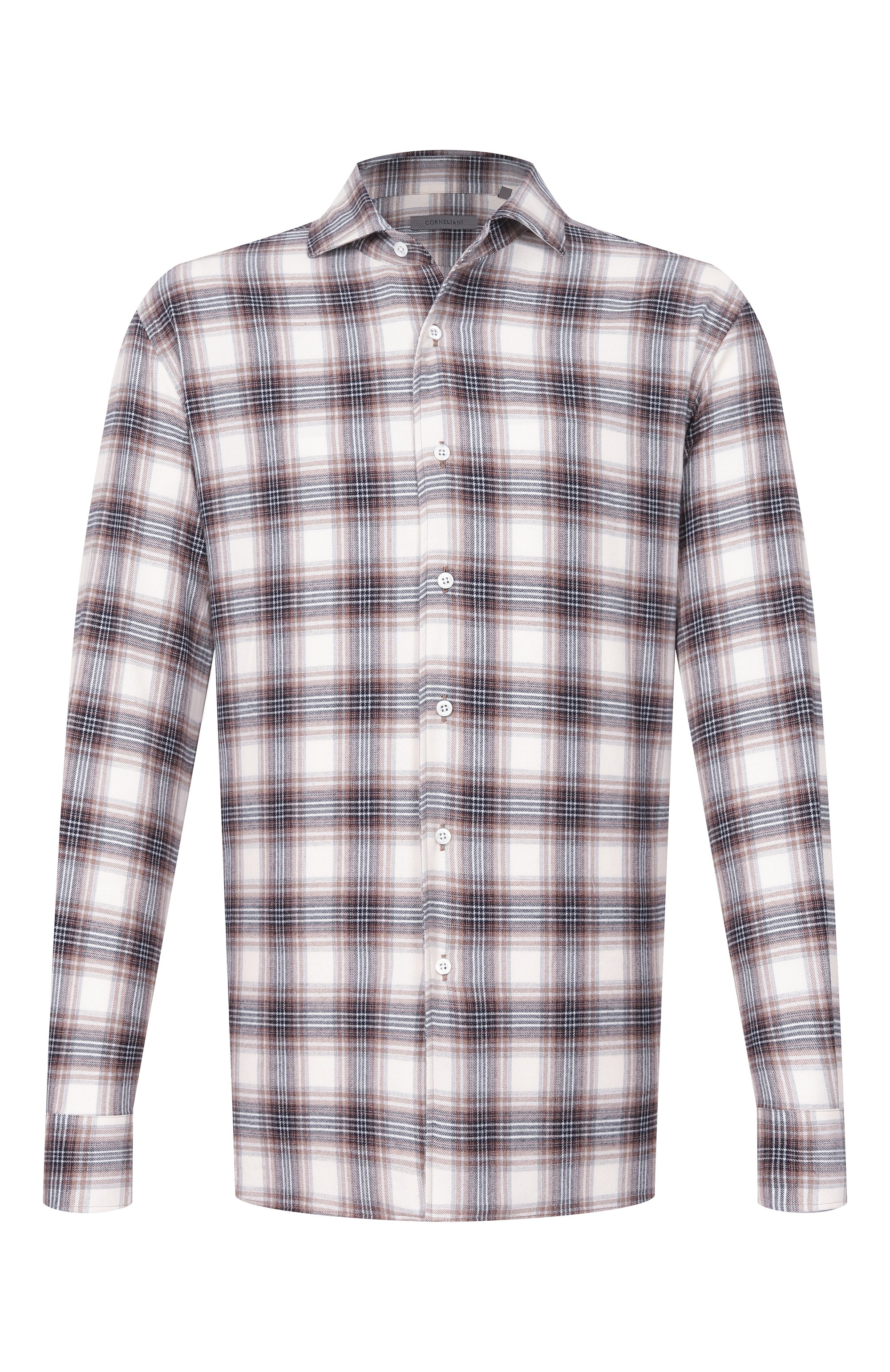 Хлопковая рубашка CORNELIANI бежевого цвета по цене 46050 руб., арт. 28P213/2A11510, фото 1 Хлопковая рубашка CORNELIANI, арт. 28P213/2A11510, фото 1