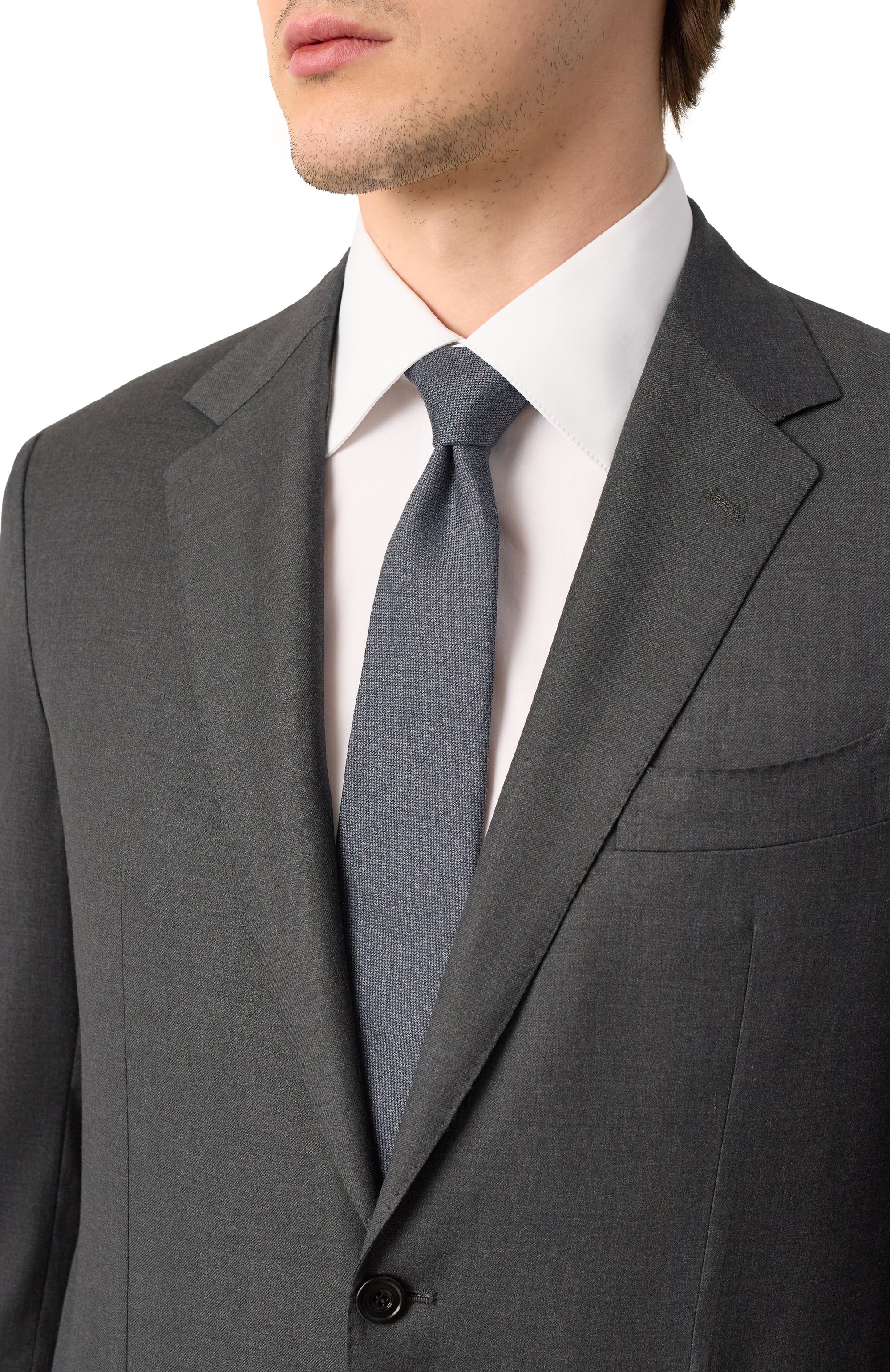 Галстук из хлопка и льна CANALI, арт. 18/HJ04183, фото 2