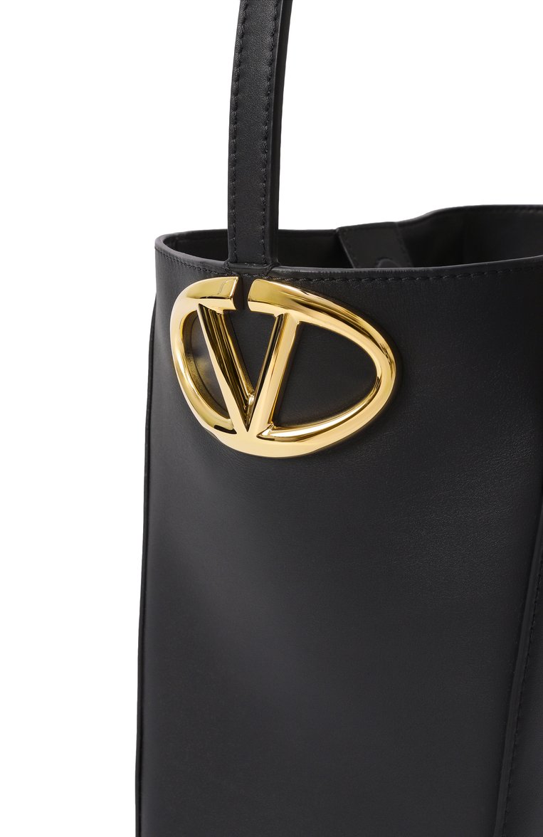 Женская сумка vlogo side VALENTINO черного цвета, арт. 5W0B0Q78/PWL | Фото 3 (Материал: Натуральная кожа; Размер: medium; Ремень/цепочка: На ремешке)