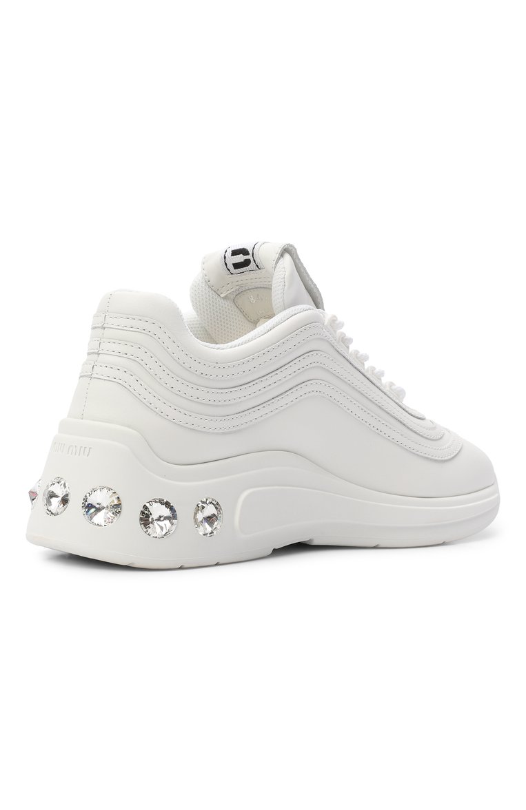 Кожаные кроссовки MIU MIU, арт. 5E841C-3L4A-F0009, фото 3