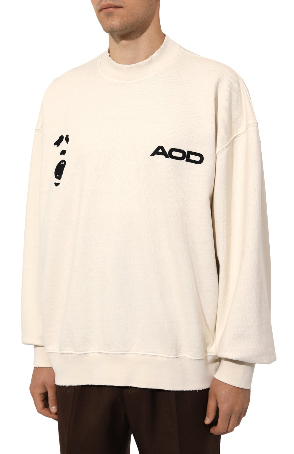 Хлопковый свитшот AN OTHER DATE кремового цвета по цене 21050 руб., арт. F40DMASW061, фото 3 Хлопковый свитшот AN OTHER DATE, арт. F40DMASW061, фото 3