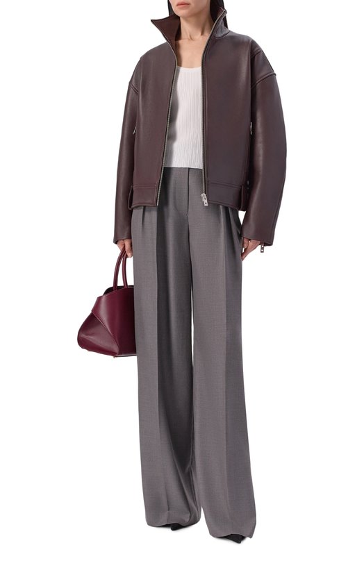 Кожаная куртка Bats BO_90_ Бордовый  BO_90_ Фото 2