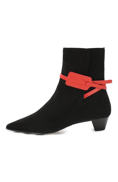 Замшевые ботильоны zip tie OFF-WHITE, арт. 0WIA142R19D310161000, фото 3