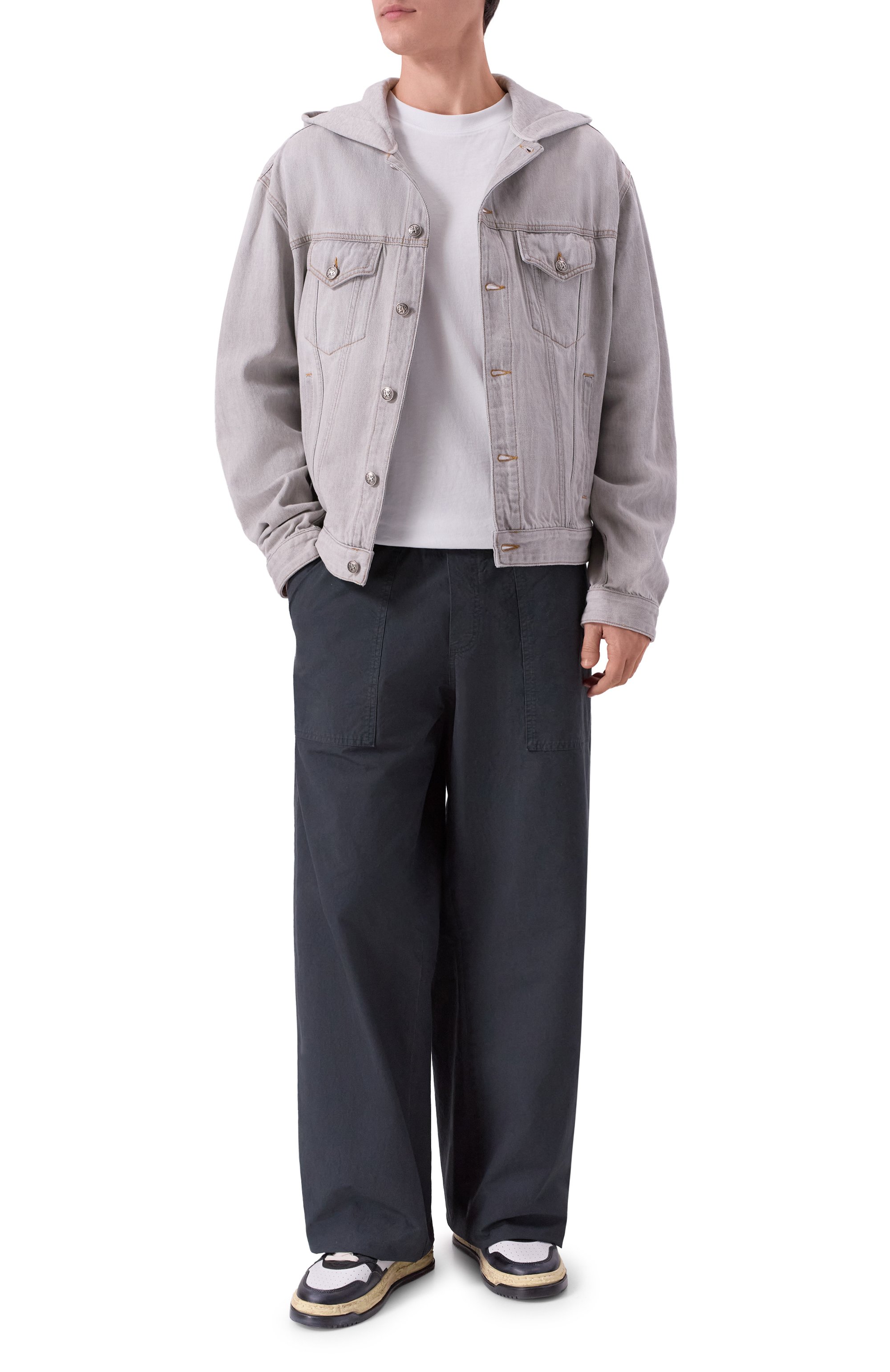 Хлопковые брюки PALM ANGELS, арт. PMCA117F25FAB001, фото 2