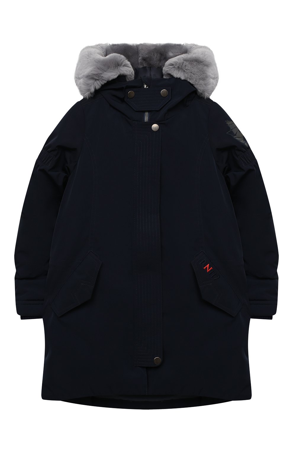 Парка с капюшоном RN 117. RUSSIAN NORTH 117 M ABOVE SEA LEVEL темно-синего цвета по цене 34000 руб., арт. RN18-D8-8, фото 1 Парка с капюшоном RN 117. RUSSIAN NORTH 117 M ABOVE SEA LEVEL, арт. RN18-D8-8, фото 1