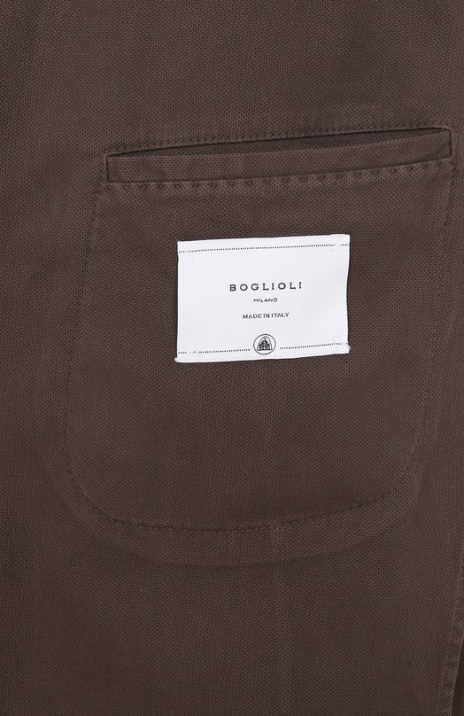 Хлопковый пиджак Boglioli N1302Q/SA0420 Коричневый  N1302Q/SA0420 Фото 9