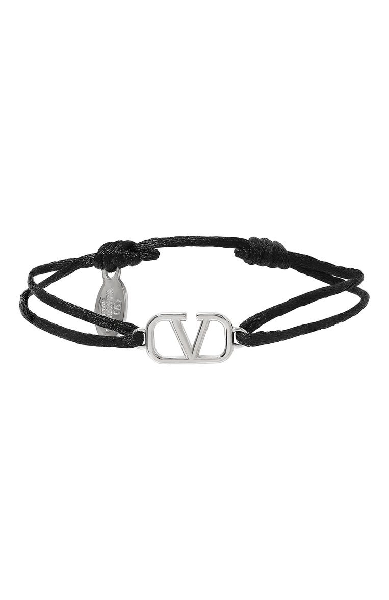 Мужской текстильный браслет VALENTINO черного цвета, арт. 3Y2J0M96/DTK | Фото 1 (Нос: Не проставлено; Региональные ограничения белый список (Axapta Mercury): Не проставлено; Материал: Металл, Текстиль)