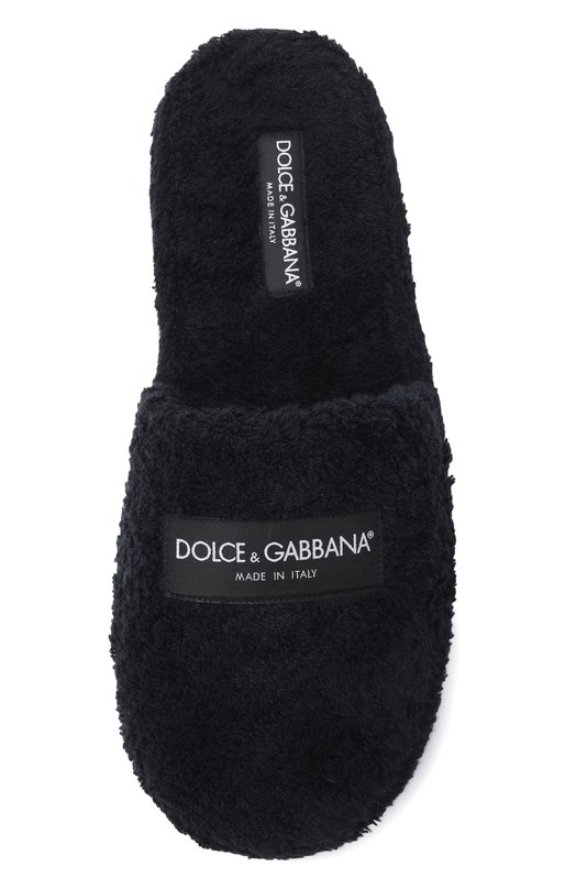 Хлопковые домашние туфли DG Hotel Dolce & Gabbana A80608/A0324 Чёрный  A80608/A0324 Фото 5