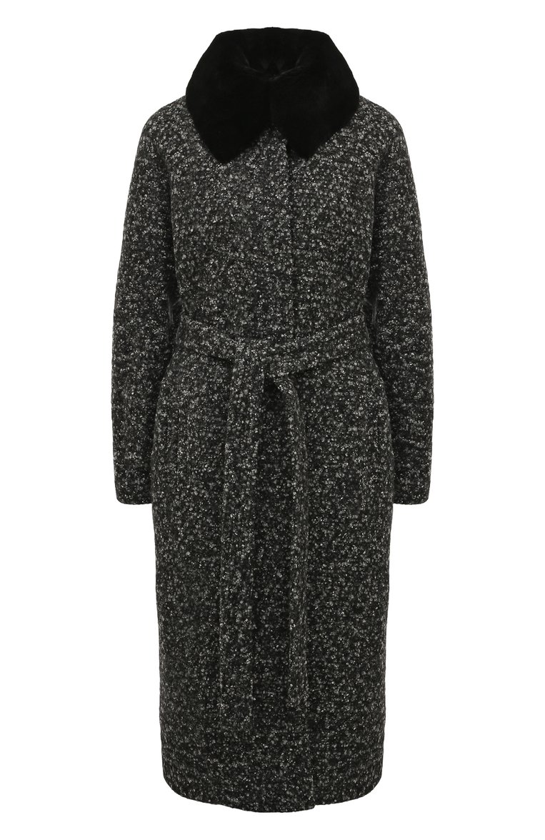 Женское темно-серое шерстяное пальто TEGIN купить в интернет-магазине ...