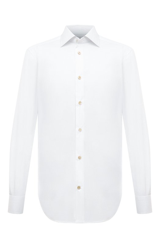 Хлопковая сорочка Kiton UCIH0909501 Белый UCIH0909501