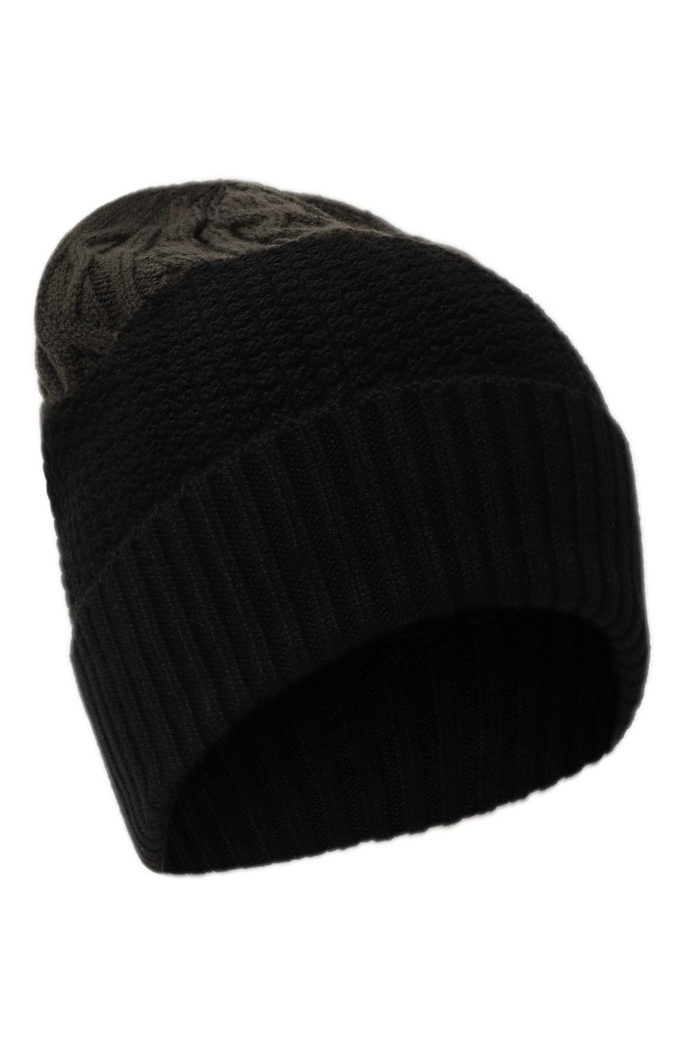 Детский комплект из шапки и шарфа EMPORIO ARMANI черного цвета, арт. 407526/3F488 | Фото 2 (Материал сплава: Проставлено; Материал: Синтетический материал, Текстиль, Шерсть; Нос: Не проставлено)