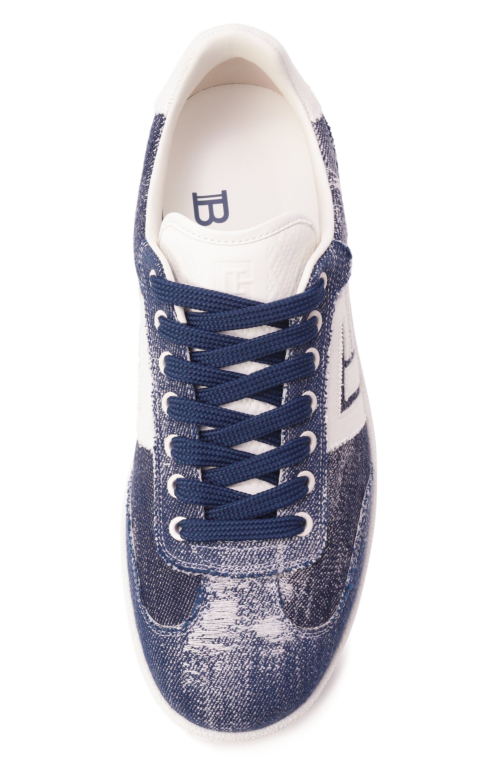 Текстильные кеды balmain swan BALMAIN синего цвета по цене 61550 руб., арт. EM1VI360/TRID, фото 6 Текстильные кеды balmain swan BALMAIN, арт. EM1VI360/TRID, фото 6