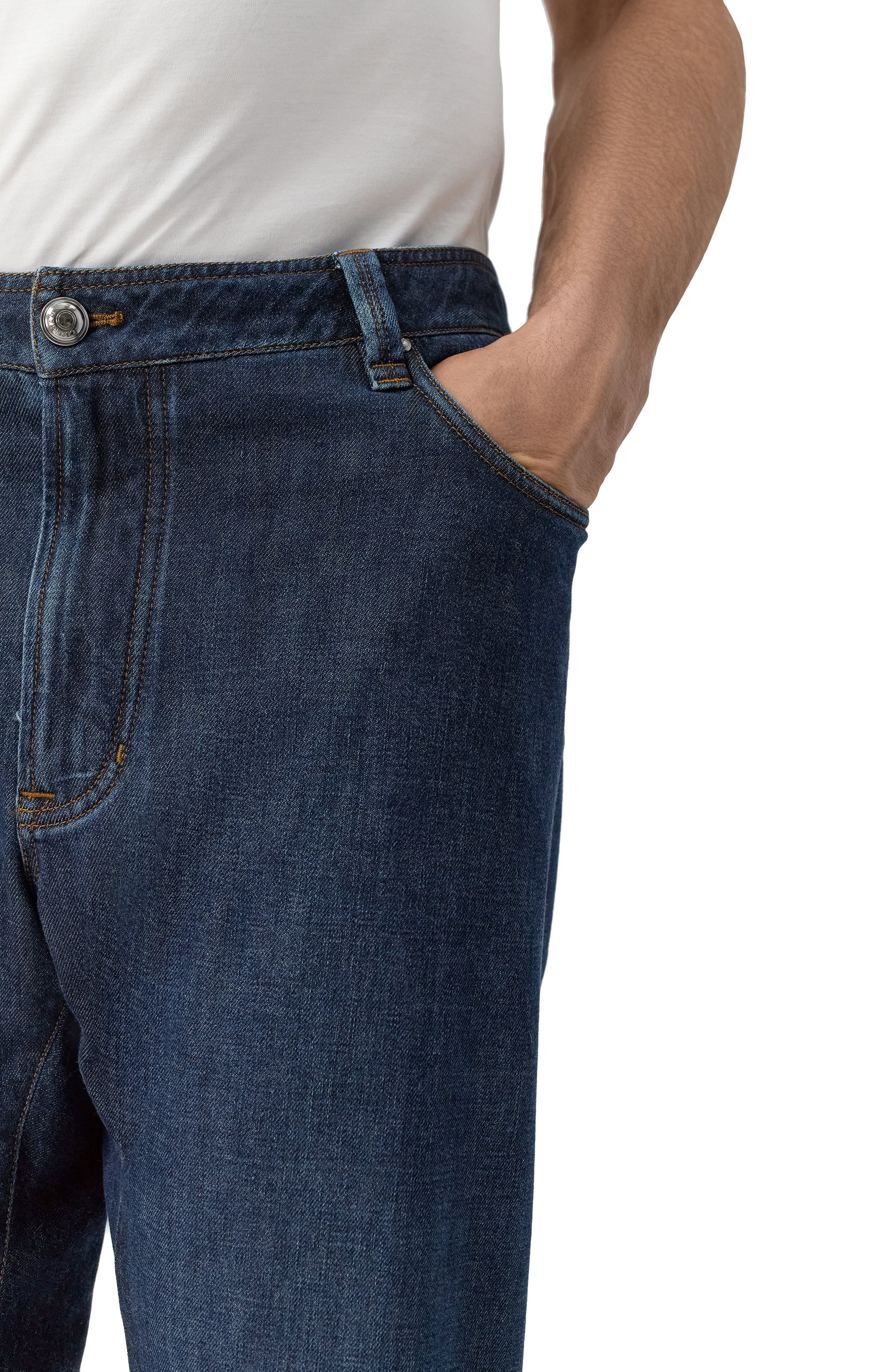 Джинсы CORTIGIANI темно-синего цвета по цене 89950 руб., арт. 3AP501, фото 5 Джинсы CORTIGIANI, арт. 3AP501, фото 5