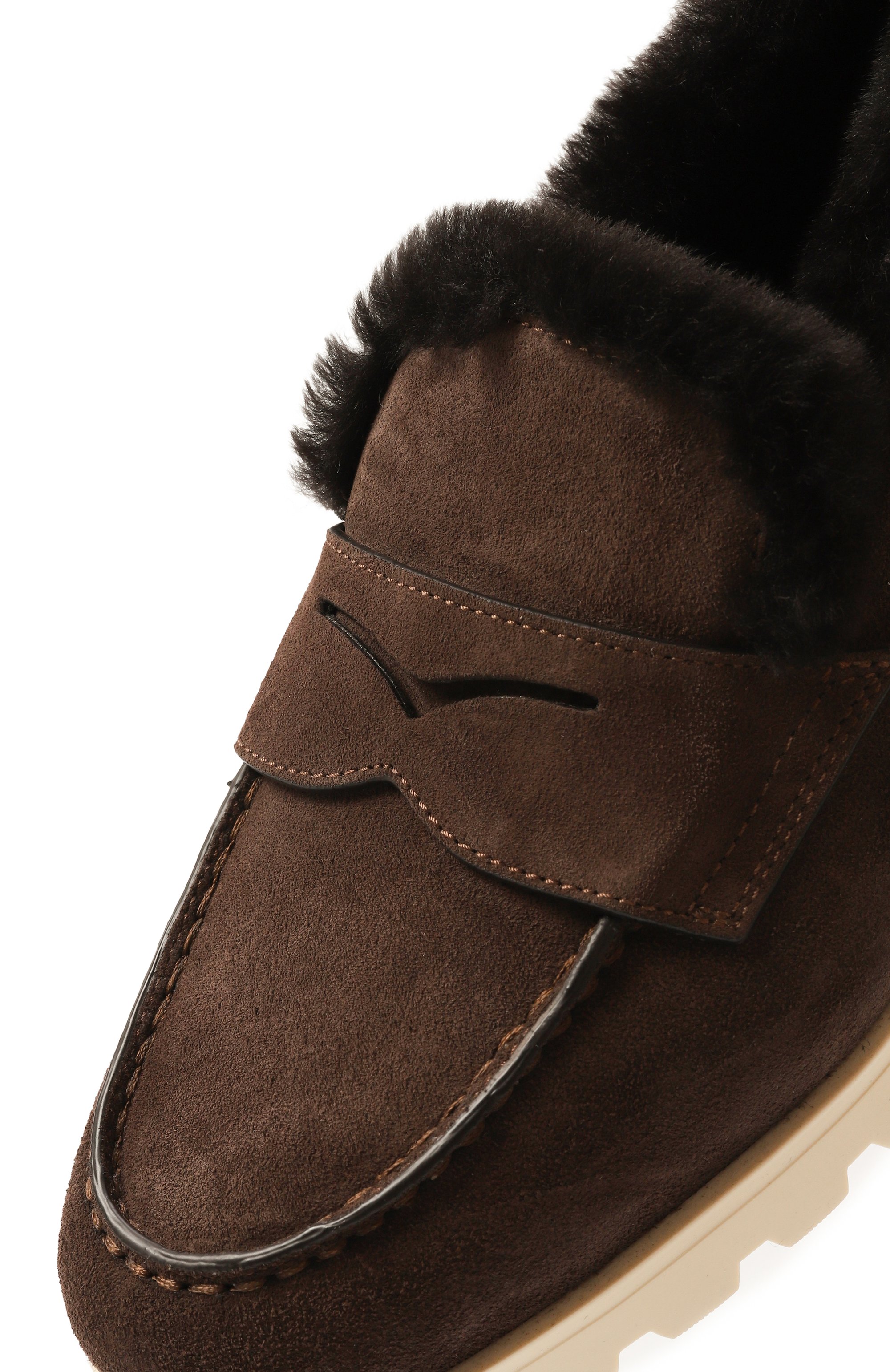 Замшевые пенни-лоферы SANTONI, арт. WUDG71132TIRAPFR, фото 7