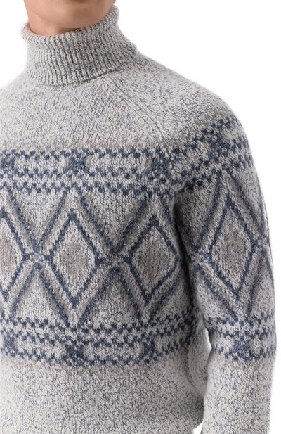 Свитер из шерсти и шелка BRUNELLO CUCINELLI синего цвета по цене 399500 руб., арт. MRI505403, фото 5 Свитер из шерсти и шелка BRUNELLO CUCINELLI, арт. MRI505403, фото 5