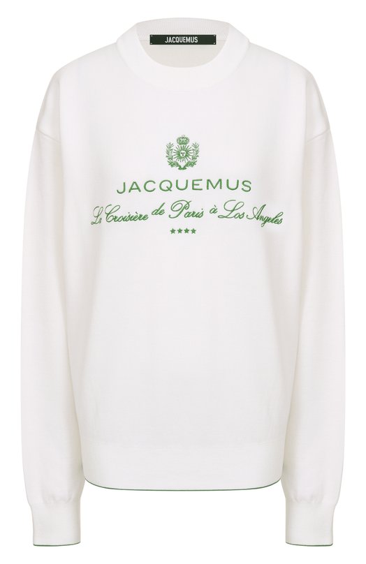 Свитшот из хлопка и вискозы Jacquemus 25E251KN619/2427 Белый 25E251KN619/2427