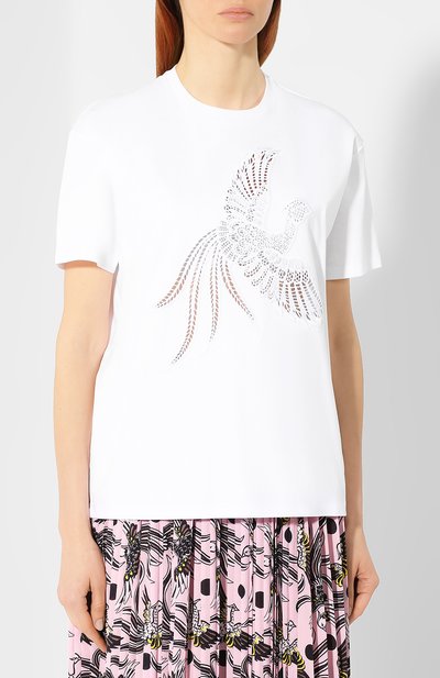 Хлопковая футболка KENZO белого цвета по цене 21750 руб., арт. 2TS751988, фото 3 Хлопковая футболка KENZO, арт. 2TS751988, фото 3