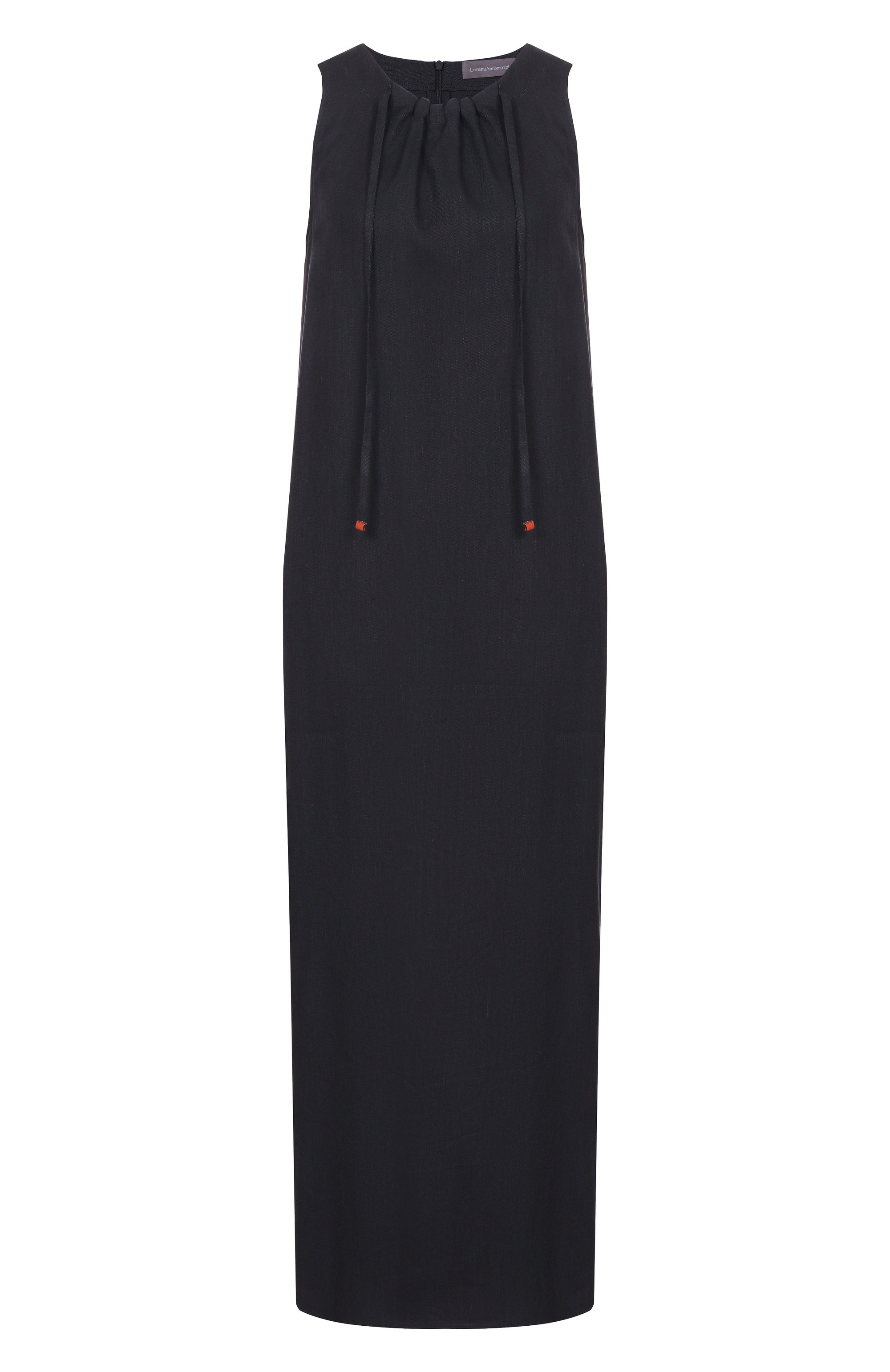 Платье изо льна и вискозы LORENA ANTONIAZZI черного цвета по цене 106000 руб., арт. P2640AB22A/3347, фото 1 Платье изо льна и вискозы LORENA ANTONIAZZI, арт. P2640AB22A/3347, фото 1