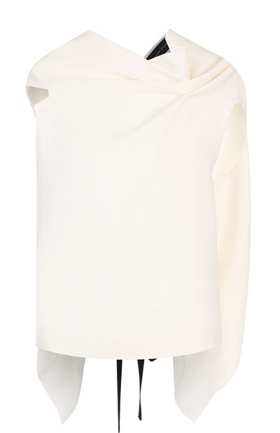 Женский однотонный шерстяной топ асимметричного кро я ROLAND MOURET, арт. PW18/S6100/F4044