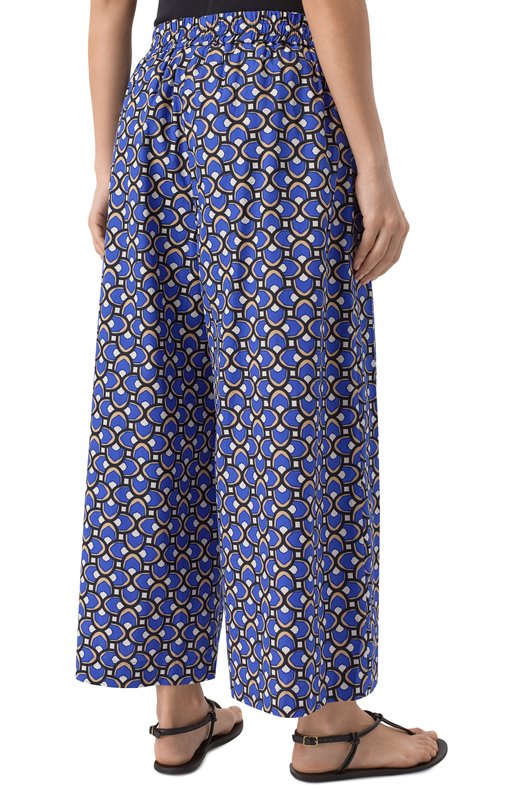 Хлопковые брюки Weekend Max Mara VIRGIN Синий  VIRGIN Фото 4