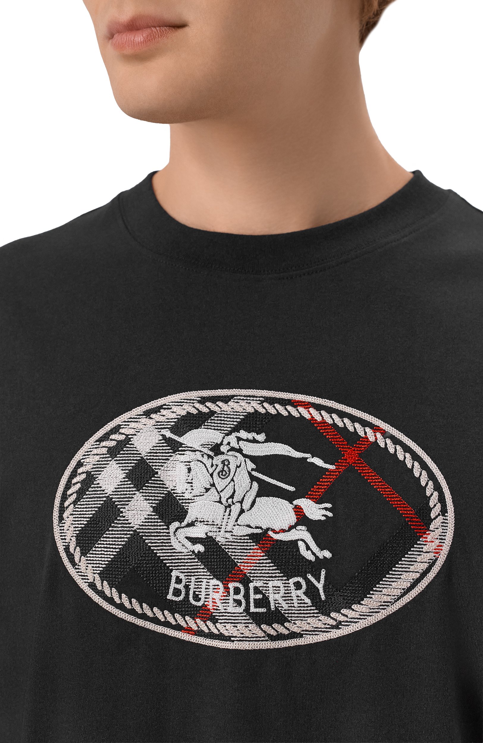 Хлопковая футболка BURBERRY, арт. 8128072, фото 5