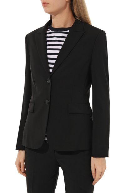 Шерстяной жакет BOSS черного цвета по цене 59850 руб., арт. 50490035, фото 3 Шерстяной жакет BOSS, арт. 50490035, фото 3