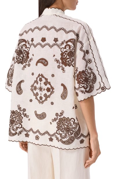 Льняная блузка ZIMMERMANN, арт. 3287TSS253, фото 4