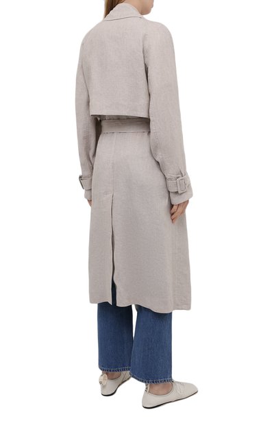 Льняной плащ LOW CLASSIC, арт. L0W21SS_CT03BE, фото 4