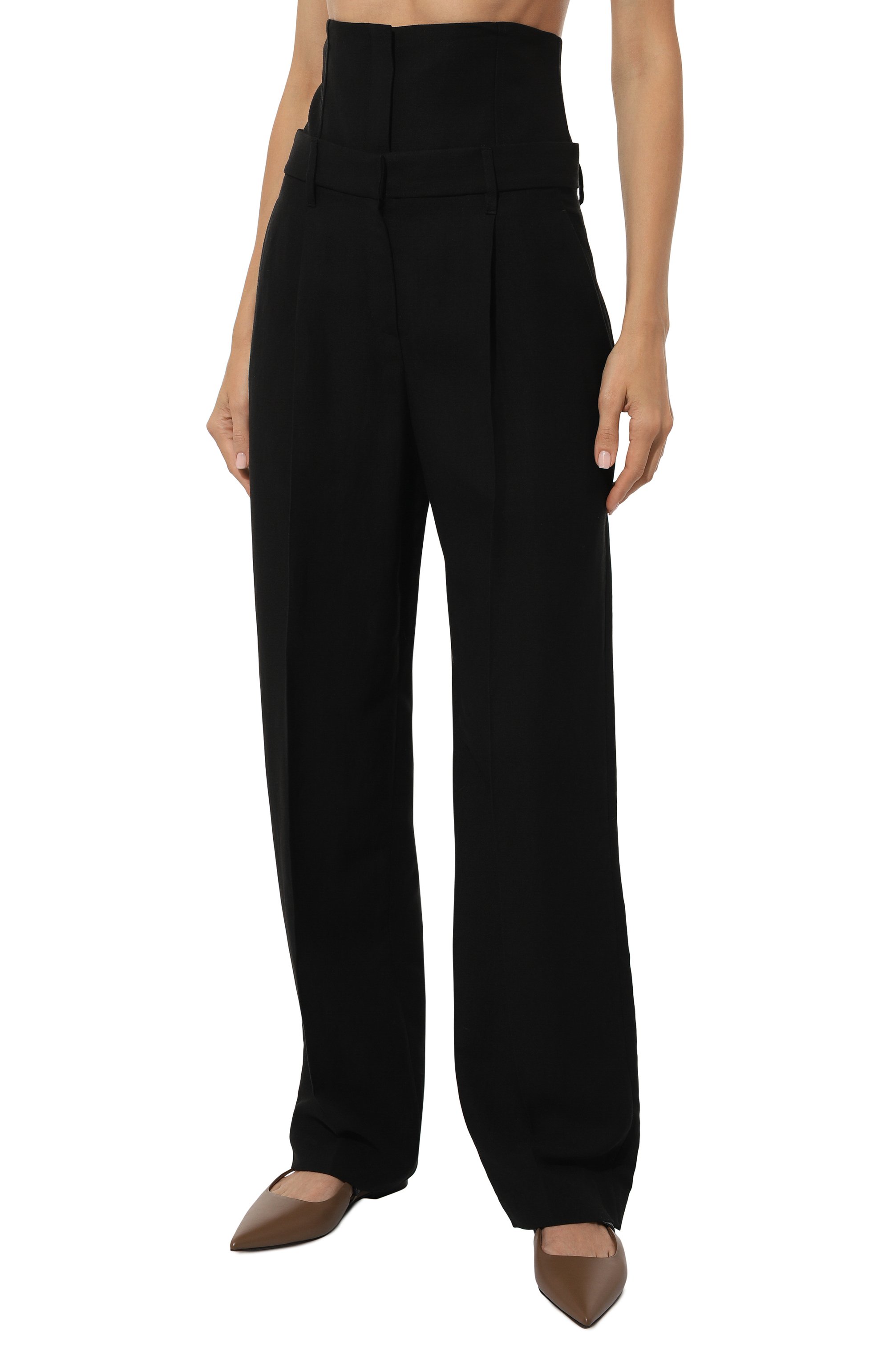 Брюки из вискозы и льна BRUNELLO CUCINELLI, арт. MH126P8529, фото 3