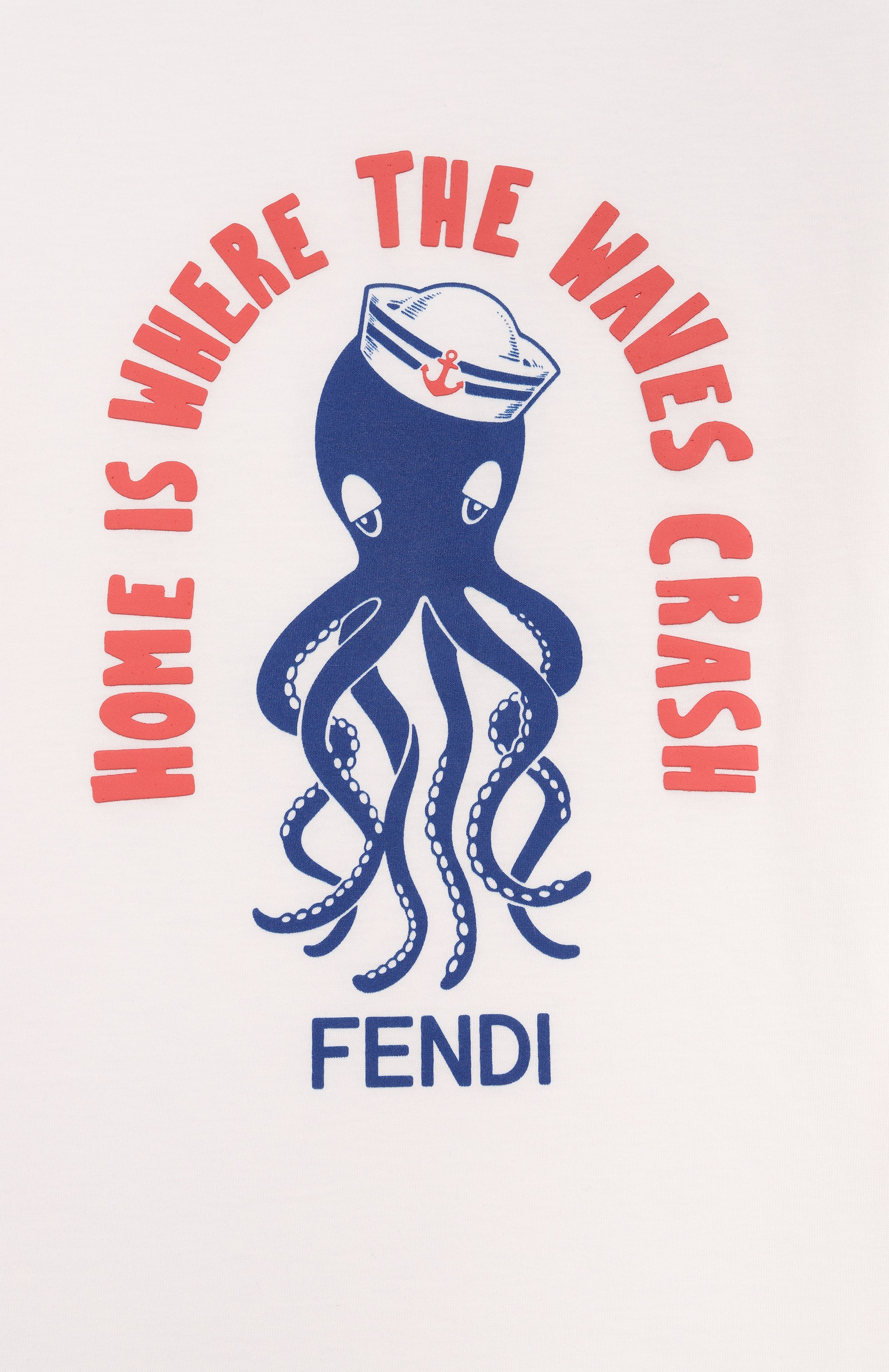 Хлопковая футболка FENDI кремового цвета по цене 30900 руб., арт. JMI516/7AJ_001, фото 3 Хлопковая футболка FENDI, арт. JMI516/7AJ_001, фото 3