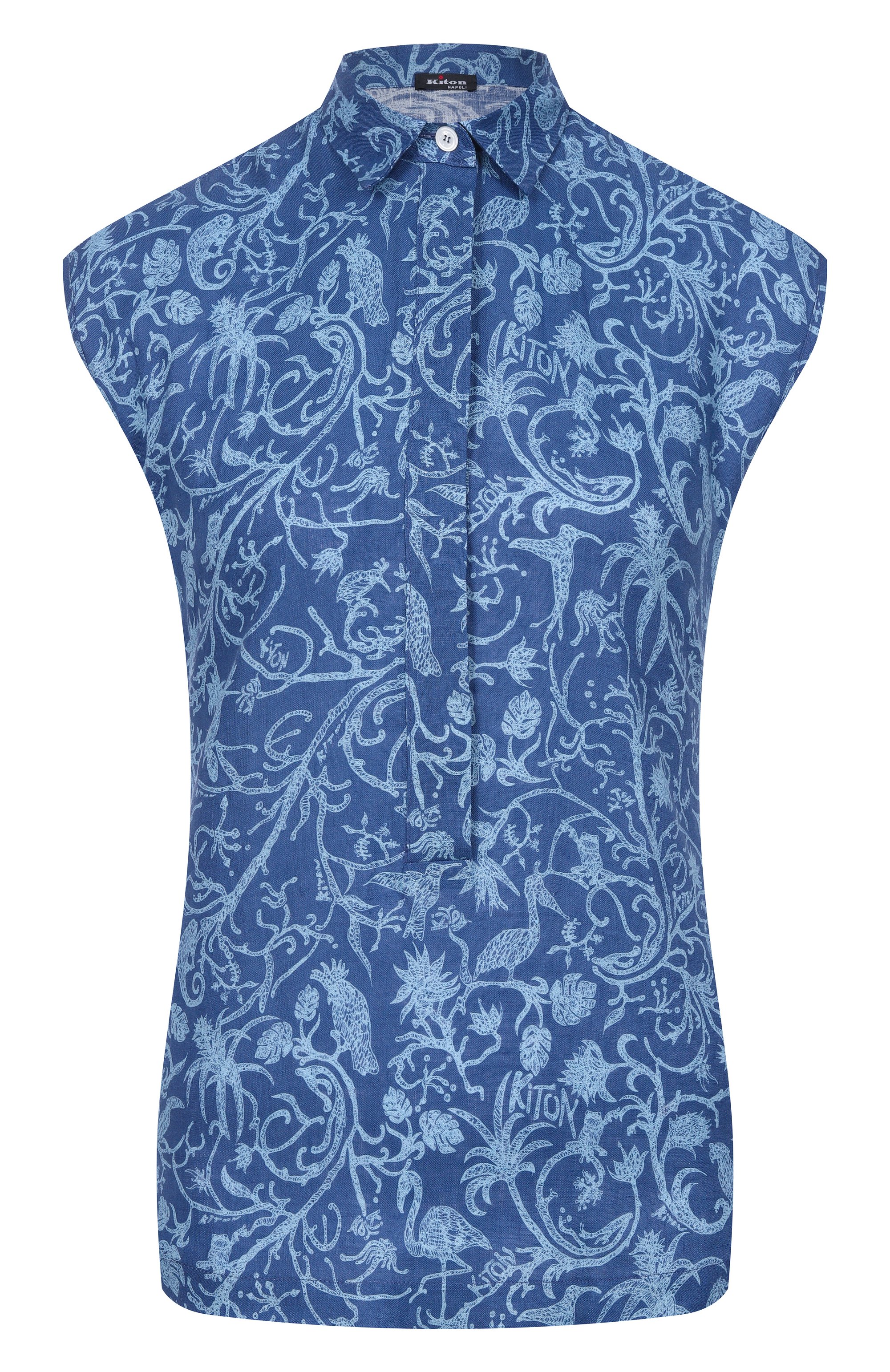 Льняной топ KITON, арт. D48410H09717, фото 1