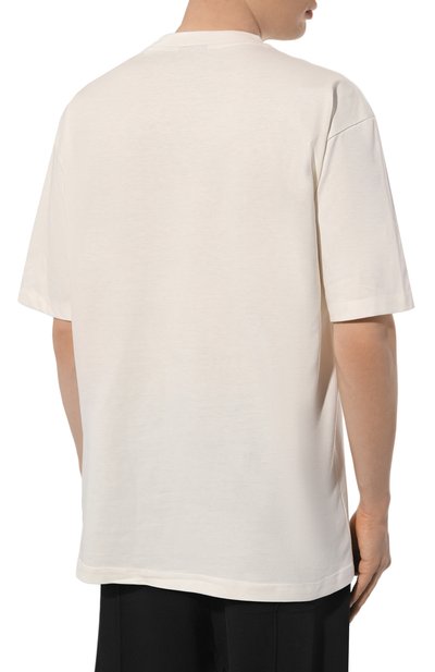 Хлопковая футболка COMME DES FUCKDOWN кремового цвета по цене 8510 руб., арт. CDFU2516, фото 4 Хлопковая футболка COMME DES FUCKDOWN, арт. CDFU2516, фото 4