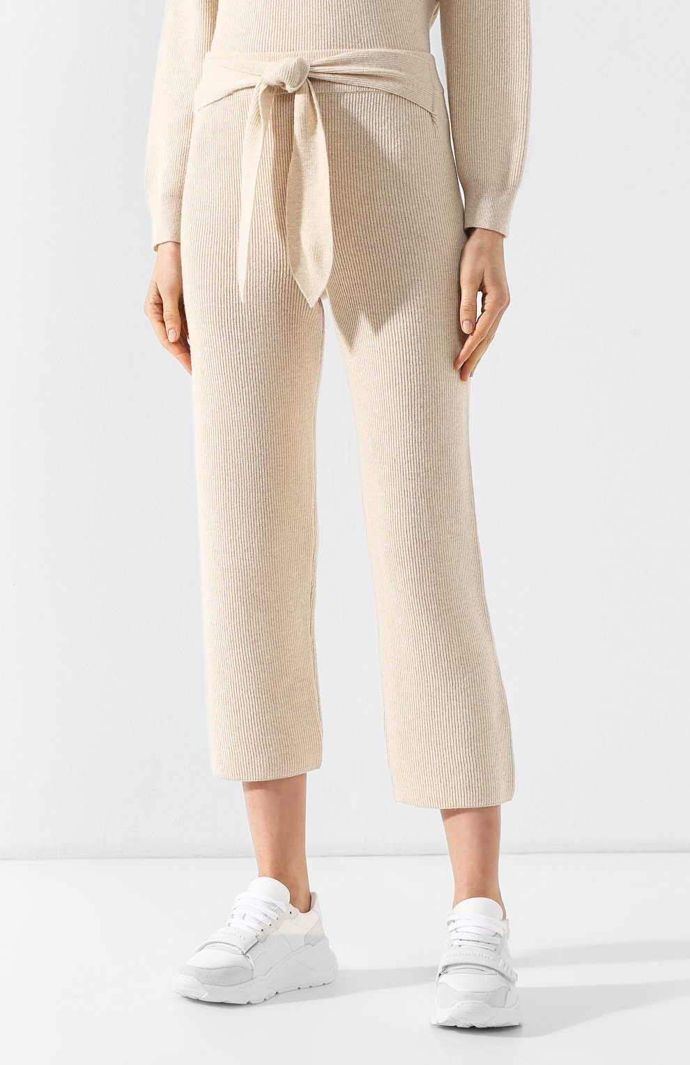 Брюки с поясом NANUSHKA, арт. TIGRE_IV0RY_CASHMERE BLEND RIB CASHMERE BLEND RIB, фото 3